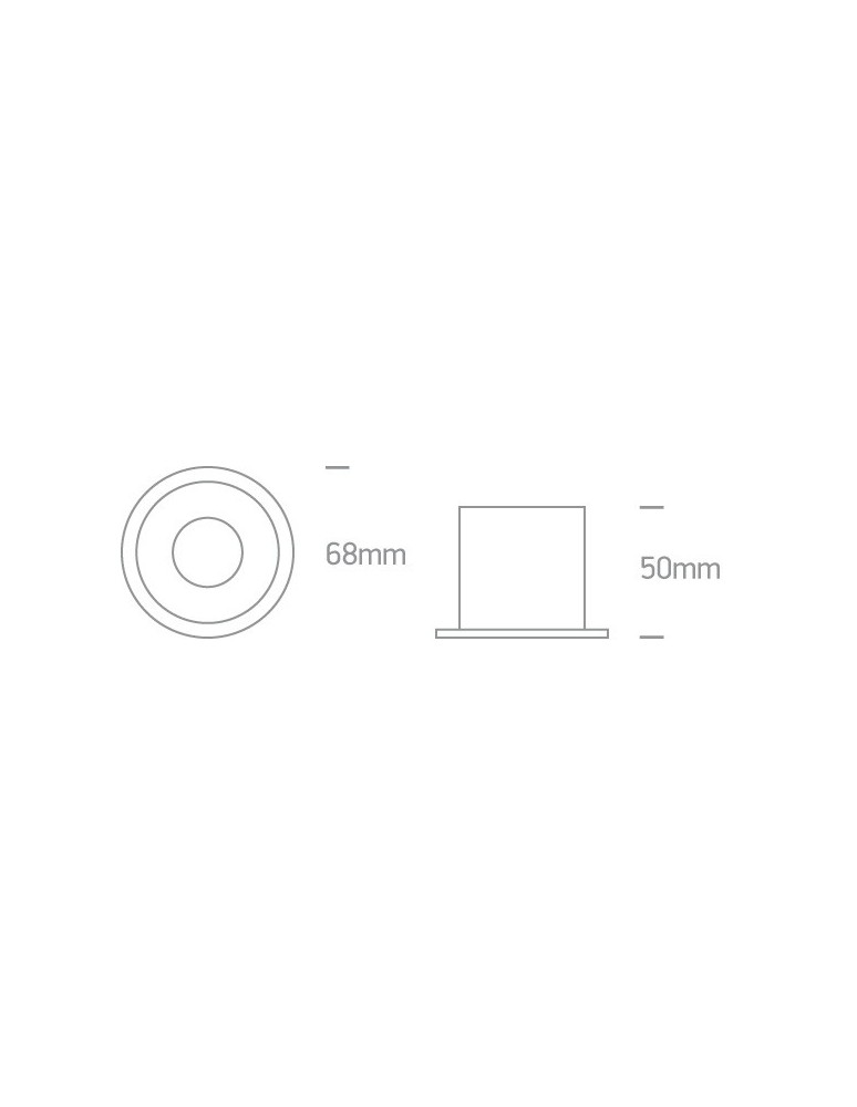 Lampy podtynkowe - oczka - One Light Oprawa wpuszczana czarna złota głęboka Ormos 10105D8/B/GL - product kolory-swiatla.pl 2