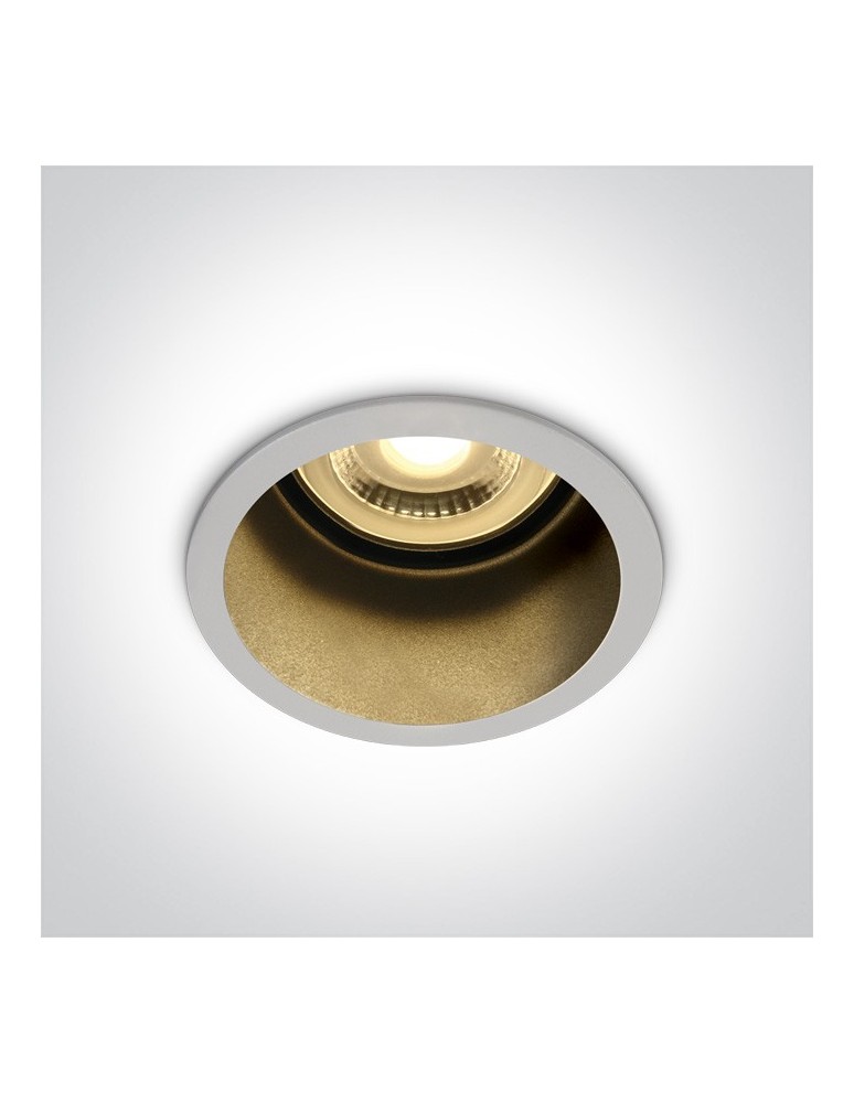 Lampy podtynkowe - oczka - One Light Oprawa wpuszczana biała głęboka Ormos 10105D8/W/B - produkt kolory-swiatla.pl 1