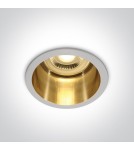 Lampy podtynkowe - oczka - One Light Oprawa wpuszczana biała złota głęboka Ormos 10105D8/W/GL - product 1