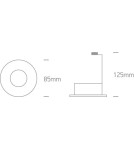 Lampy podtynkowe - oczka - One Light Oprawa do zabudowy biała Filousa 10105DG/W - product 2