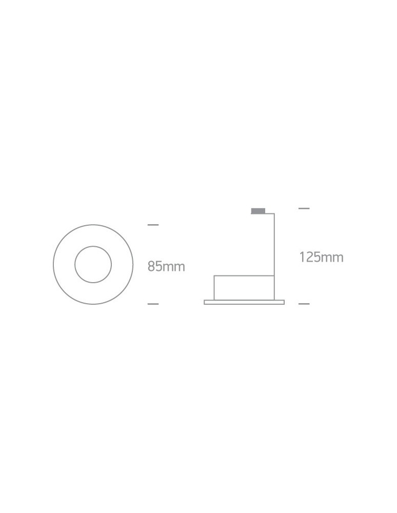 Lampy podtynkowe - oczka - One Light Oprawa do zabudowy biała Filousa 10105DG/W - product kolory-swiatla.pl 2