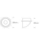 Lampy podtynkowe - oczka - One Light Oprawa sufitowa czarna złota skośna Ewretu 10105E1/B/GL - product 2