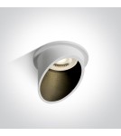 Lampy podtynkowe - oczka - One Light Oprawa sufitowa biała skośna Ewretu 10105E1/W/B - product 1