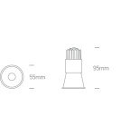 Lampy podtynkowe - oczka - One Light Lampa wpuszczana biała głęboka LED Simu 10105FD/W/W - produkt 3