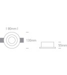 Lampy podtynkowe bezramkowe - trimless - One Light Lampa do zabudowy gipsowa biała Drimu 10105GT2 - produkt 4