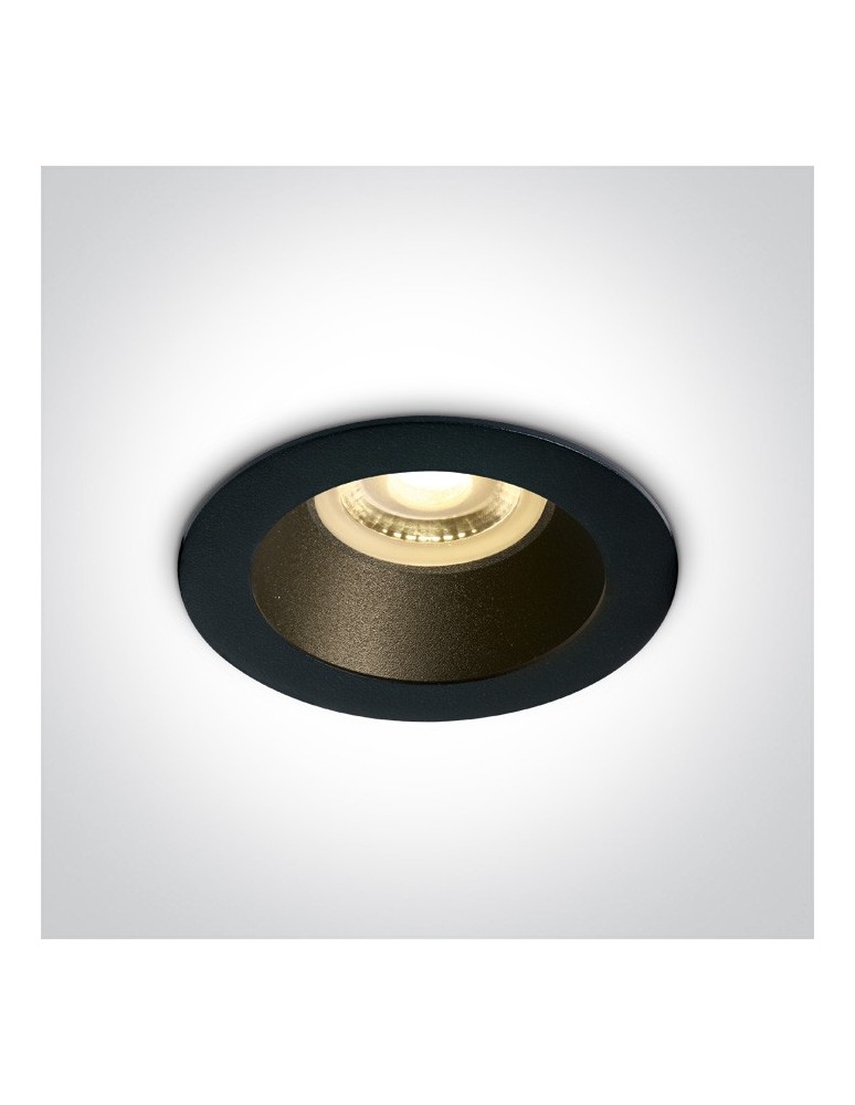 Lampy podtynkowe - oczka - One Light Lampa wpuszczana czarna Kanawi 10105M/B/B - produkt kolory-swiatla.pl 1