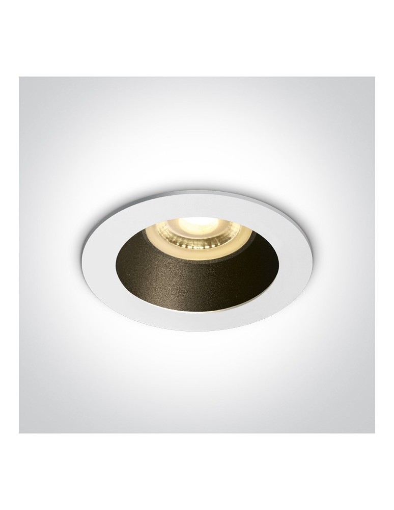 Lampy podtynkowe - oczka - One Light Lampa wpuszczana biała czarna Kanawi 10105M/W/B - produkt kolory-swiatla.pl 1