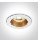 Lampy podtynkowe - oczka - One Light Lampa wpuszczana biała mosiężna Kanawi 10105M/W/BS - product 1