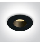 Lampy podtynkowe - oczka - One Light Lampa wpuszczana czarna Joanis 10105MD/B/B - produkt 1