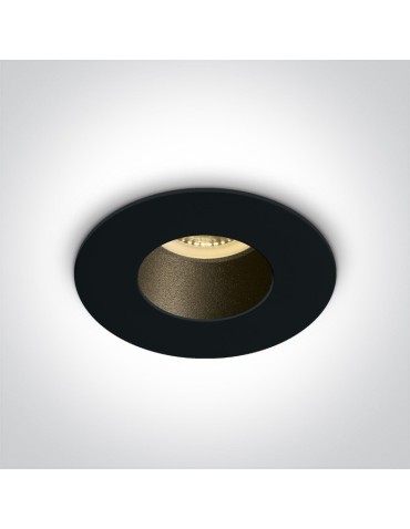 One Light Lampa wpuszczana czarna Joanis 10105MD/B/B