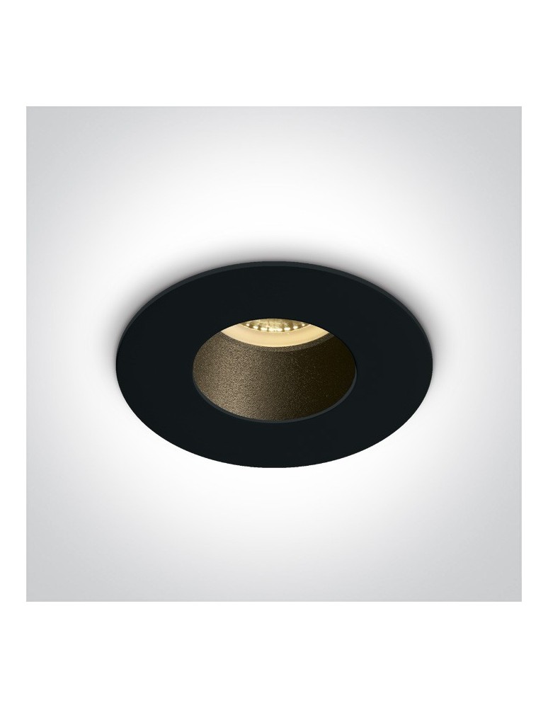 Lampy podtynkowe - oczka - One Light Lampa wpuszczana czarna Joanis 10105MD/B/B - produkt kolory-swiatla.pl 1