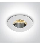 Lampy podtynkowe - oczka - One Light Lampa sufitowa biała chrom Joanis 10105MD/W/C - produkt 1