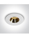 One Light Lampa sufitowa biała złota Joanis 10105MD/W/GL