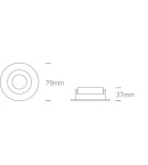 Lampy podtynkowe - oczka - One Light Lampa sufitowa biała złota Joanis 10105MD/W/GL - product 2