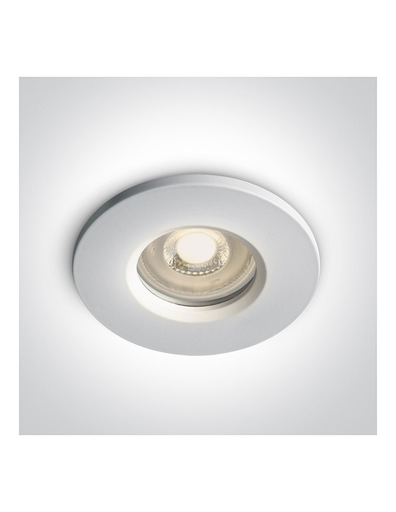 Lampy podtynkowe hermetyczne - One Light Lampa do łazienki biała Nikolaos 10105R1/W IP65 - produkt kolory-swiatla.pl 1