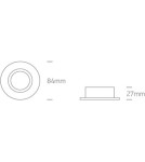 Lampy podtynkowe hermetyczne - One Light Lampa do łazienki biała Nikolaos 10105R1/W IP65 - product 3