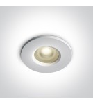 Lampy podtynkowe hermetyczne - One Light Oprawa wpuszczana biała do łazienki Filousa 10105R1P/W IP65 - product 1