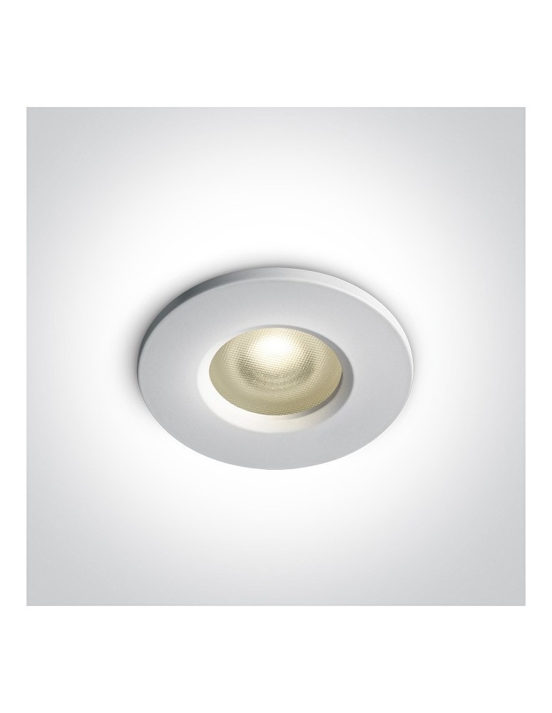 Lampy podtynkowe hermetyczne - One Light Oprawa wpuszczana biała do łazienki Filousa 10105R1P/W IP65 - produkt kolory-swiatla.pl 1