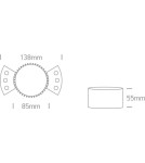 Lampy podtynkowe bezramkowe - trimless - One Light Wpust do zabudowy Manolas 10105RM - produkt 3