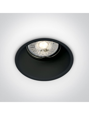 One Light Wpuszczana lampa czarna Chulu 10105TG/B