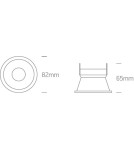 Lampy podtynkowe - oczka - One Light Wpuszczana lampa czarna Chulu 10105TG/B - produkt 3