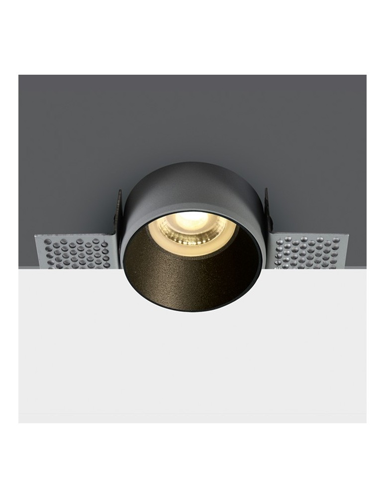 Lampy podtynkowe bezramkowe - trimless - One Light Lampa wpuszczana czarna Potamos 10105TR/B - produkt kolory-swiatla.pl 1