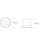 Lampy podtynkowe - oczka - One Light Oprawa sufitowa LED czarna ELEDio 10106DC/B/W - product 2