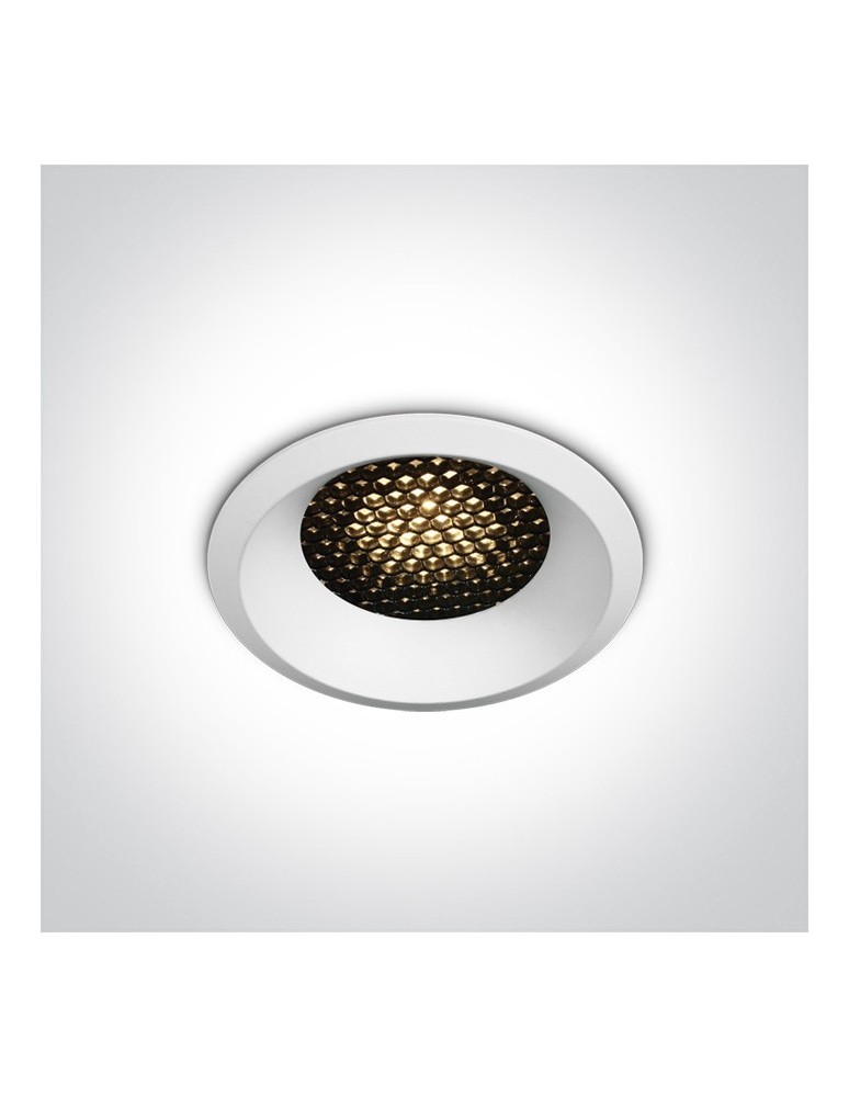 Lampy podtynkowe - oczka - One Light Oprawa LED biała plaster miodu Ramos 10106DH/W/W - produkt kolory-swiatla.pl 1