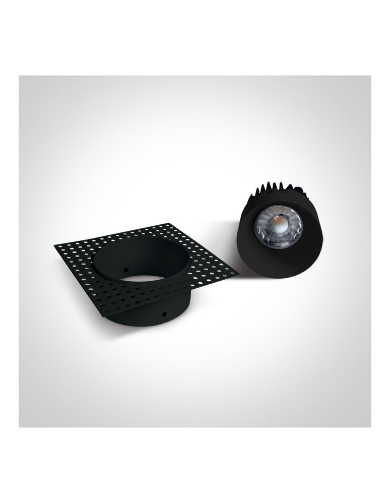 Lampy podtynkowe bezramkowe - trimless - One Light Wpust do łazienki czarny Manna 10107BT/B/W IP54 - product kolory-swiatla.pl 2