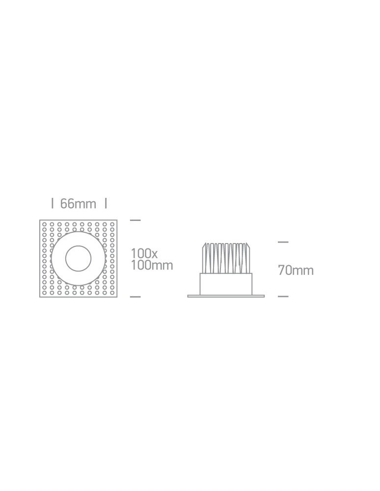 Lampy podtynkowe bezramkowe - trimless - One Light Wpust do łazienki czarny Manna 10107BT/B/W IP54 - product kolory-swiatla.pl 3