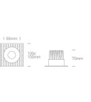 Lampy podtynkowe bezramkowe - trimless - One Light Wpust do łazienki biały Manna 10107BT/W/W IP54 - produkt 4