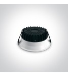 Lampy podtynkowe hermetyczne - One Light Oprawa LED do łazienki biała duża moc Stegna 10109FD/W/C IP54 - product 2