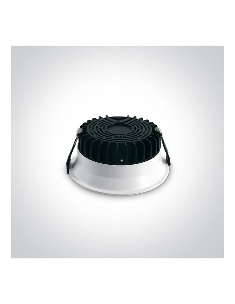 Lampy podtynkowe hermetyczne - One Light Oprawa LED do łazienki biała duża moc Stegna 10109FD/W/C IP54 - product kolory-swiatla.pl 2