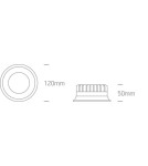 Lampy podtynkowe hermetyczne - One Light Oprawa LED do łazienki biała duża moc Stegna 10109FD/W/C IP54 - product 3