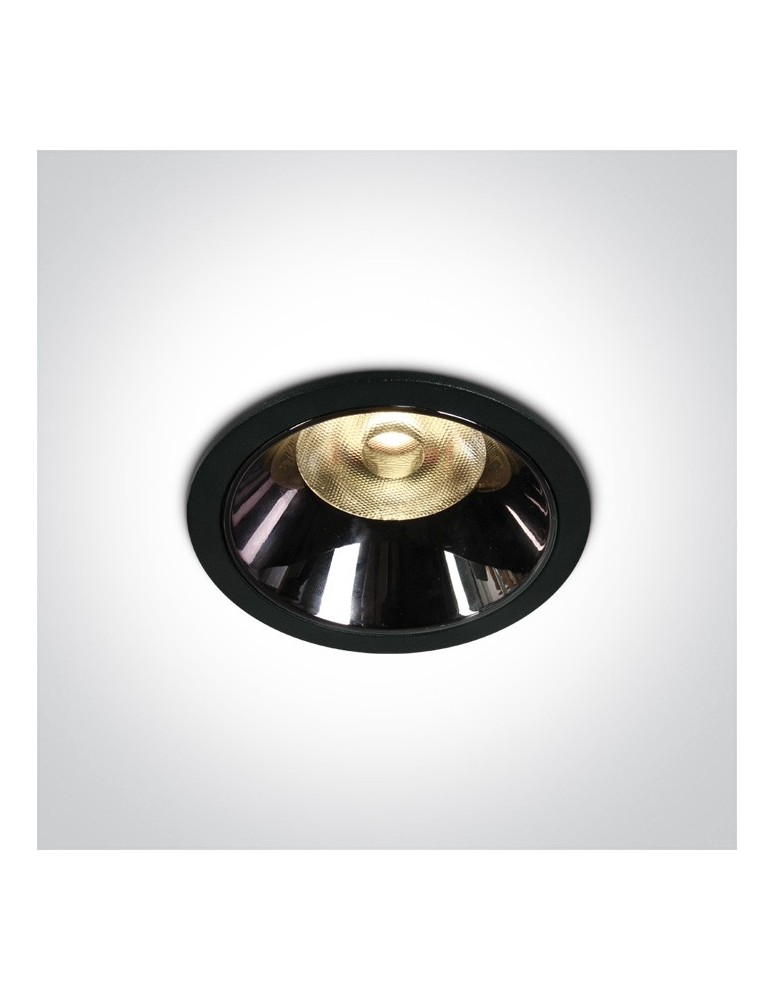 Lampy podtynkowe - oczka - One Light Wpust LED czarny chrom Valtos 10112DC/B/W - produkt kolory-swiatla.pl 1