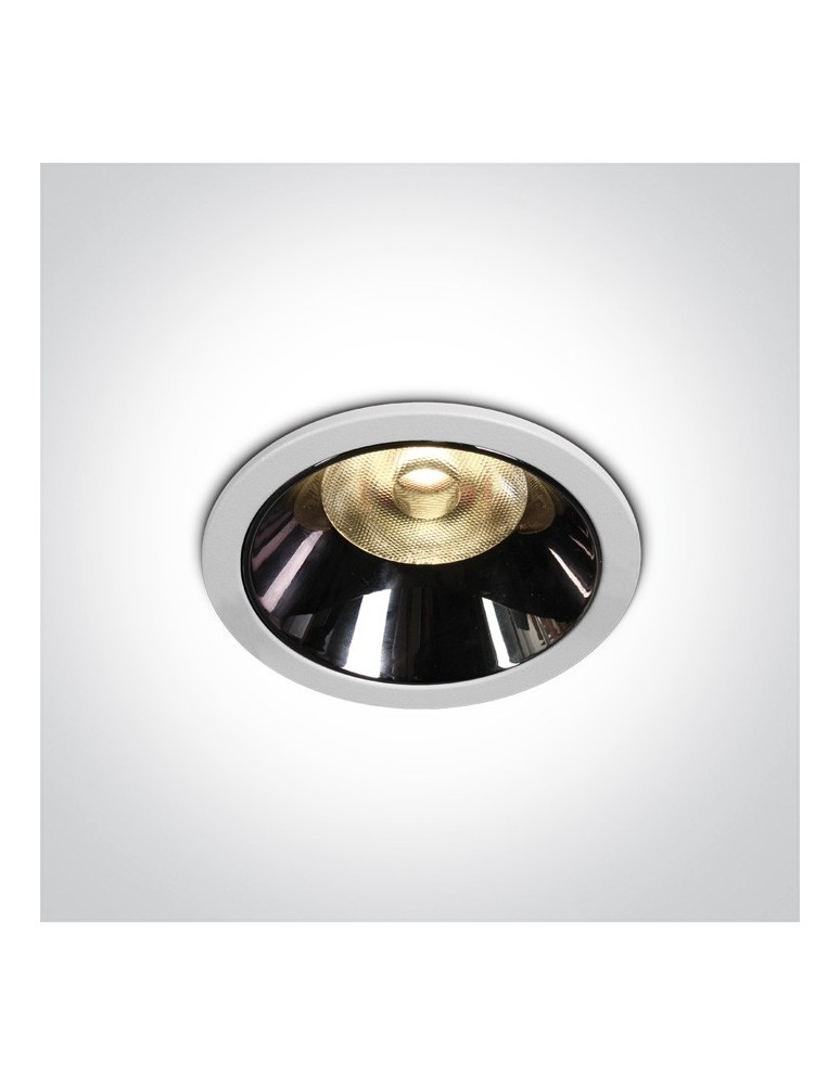 Lampy podtynkowe - oczka - One Light Wpust LED biały czarny chrom Valtos 10112DC/W/W - produkt kolory-swiatla.pl 1