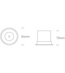 Lampy podtynkowe - oczka - One Light Wpust LED biały czarny chrom Valtos 10112DC/W/W - product 2