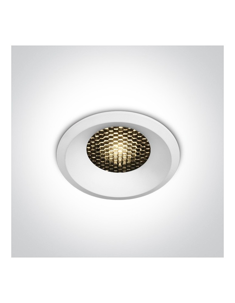 Lampy podtynkowe - oczka - One Light Wpust LED biały plaster miodu Kidasi 10112DH/W/W - produkt kolory-swiatla.pl 1