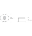 Lampy podtynkowe - oczka - One Light Wpust LED biały plaster miodu Kidasi 10112DH/W/W - produkt 2