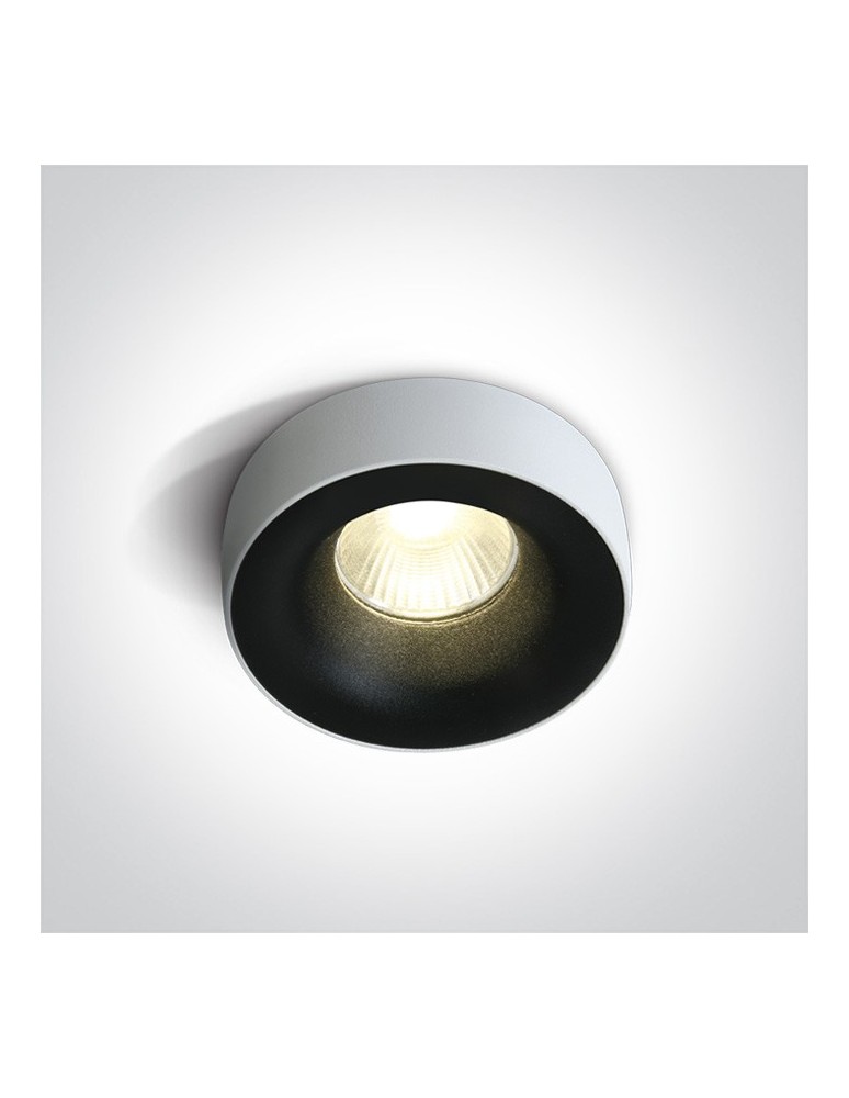 Lampy podtynkowe - oczka - One Light Wpust LED czarny wymienna oprawka Sidiro 10112R/B/W - produkt kolory-swiatla.pl 1