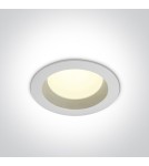 Lampy podtynkowe hermetyczne - One Light Wpust LED do łazienki biały 13W Pomos 2 10113B/W/C IP54 - produkt 1