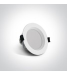 Lampy podtynkowe hermetyczne - One Light Wpust LED do łazienki biały 13W Pomos 2 10113B/W/W IP54 - produkt 2