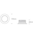 Lampy podtynkowe hermetyczne - One Light Wpust biały z regulacją światła Aplanda 10113UV/W IP44 - produkt 4