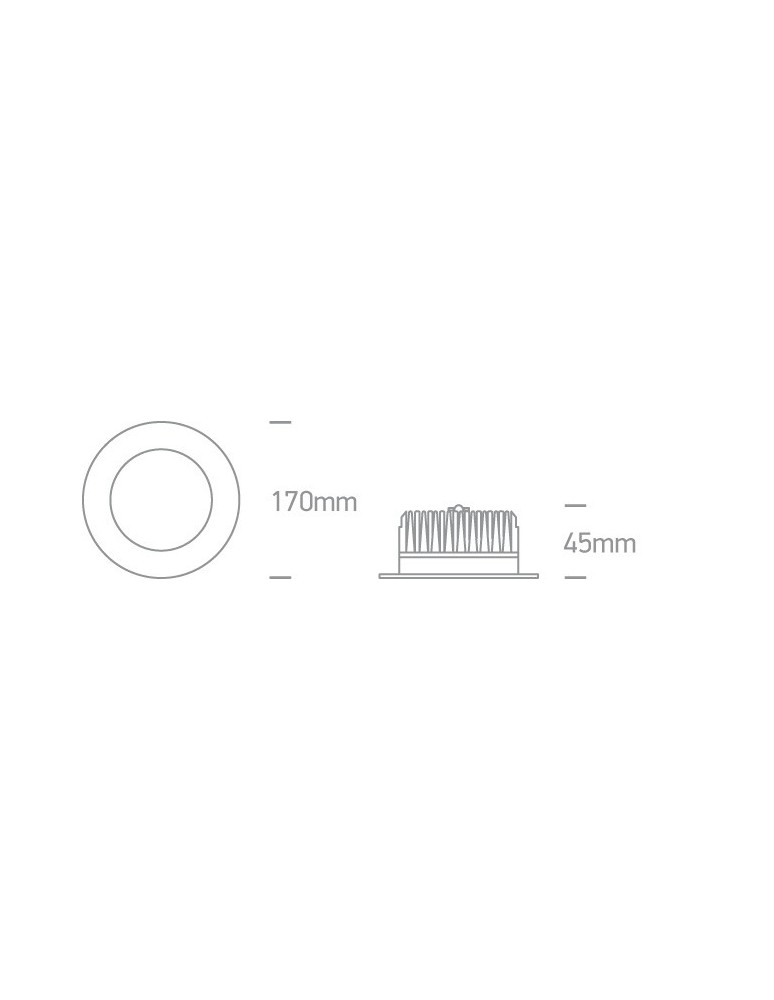 One Light Lampa LED biała do łazienki 18W Pomos 3 10118B/W/C IP54