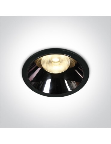 One Light Lampa LED czarna chrom 18W Mosfiloti 10118DC/B/W