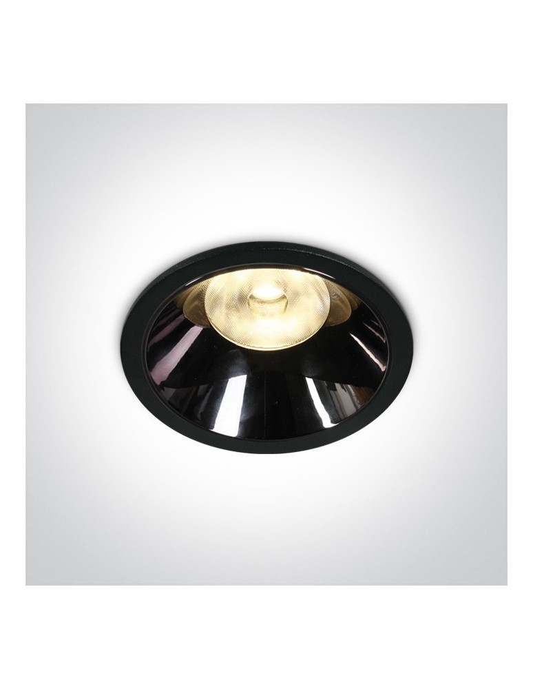 Lampy podtynkowe - oczka - One Light Lampa LED czarna chrom 18W Mosfiloti 10118DC/B/W - produkt kolory-swiatla.pl 1
