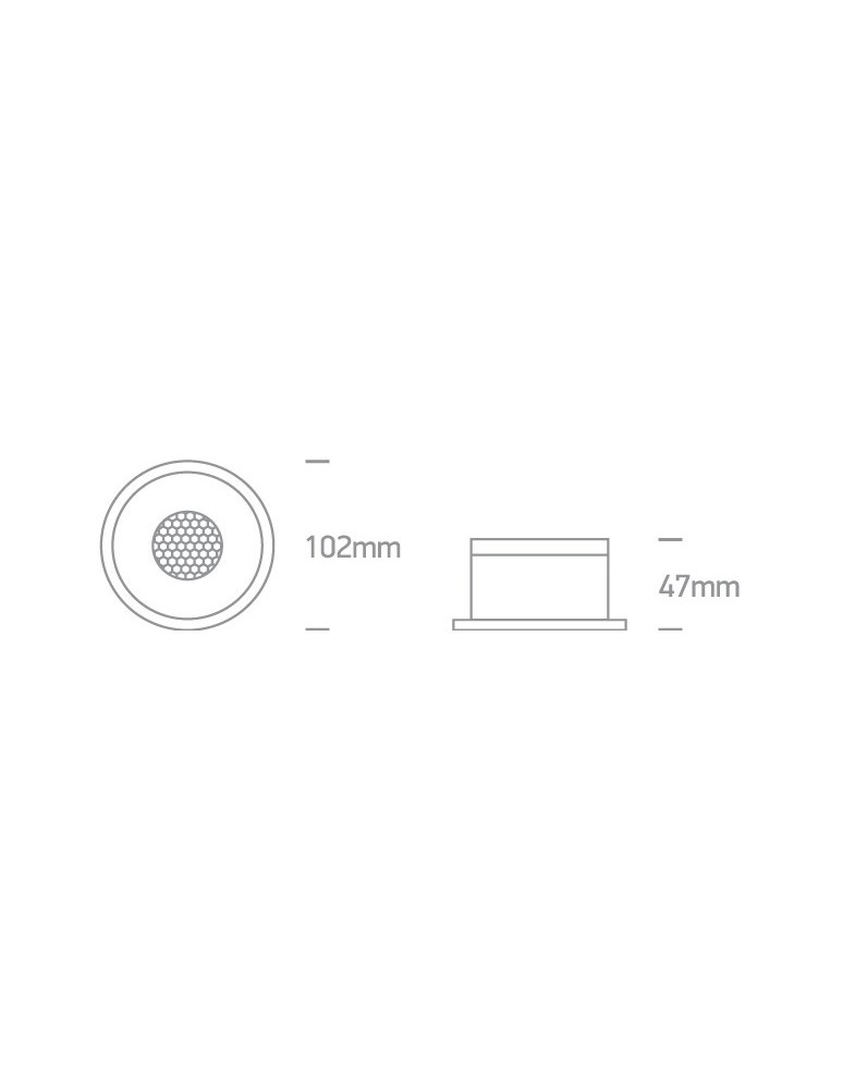 Lampy podtynkowe - oczka - One Light Lampa LED biała plaster miodu 18W Alambra 10118DH/W/W - produkt kolory-swiatla.pl 2