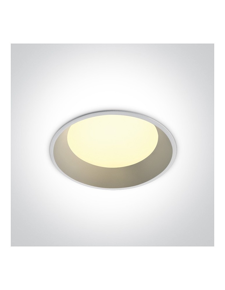 Lampy podtynkowe hermetyczne - One Light Wpust LED biały do łazienki Stegna 2 20W 10120FD/W/W IP54 - produkt kolory-swiatla.pl 1