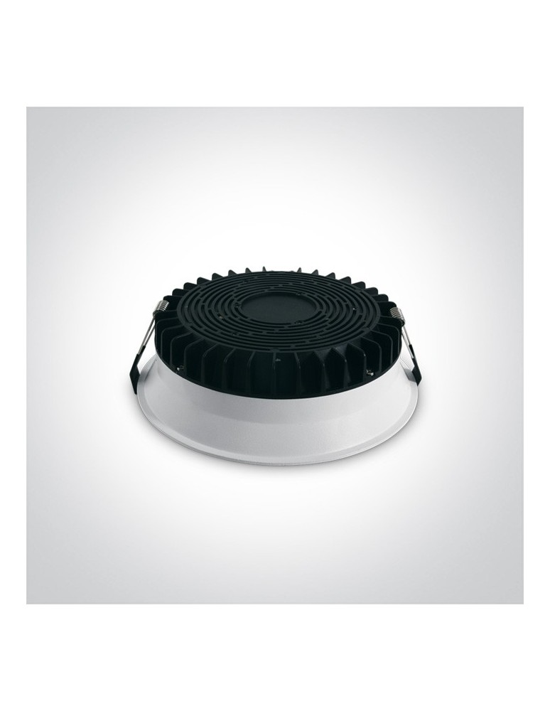 Lampy podtynkowe hermetyczne - One Light Wpust LED biały do łazienki Stegna 2 20W 10120FD/W/W IP54 - product kolory-swiatla.pl 2