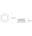 Lampy podtynkowe - oczka - One Light Lampa LED z regulacją jasności 20W Drymi 10120UV/W IP44 - produkt 4